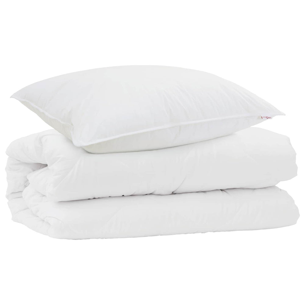 Duvet and pillow set, 2 pcs, White, Microfibre