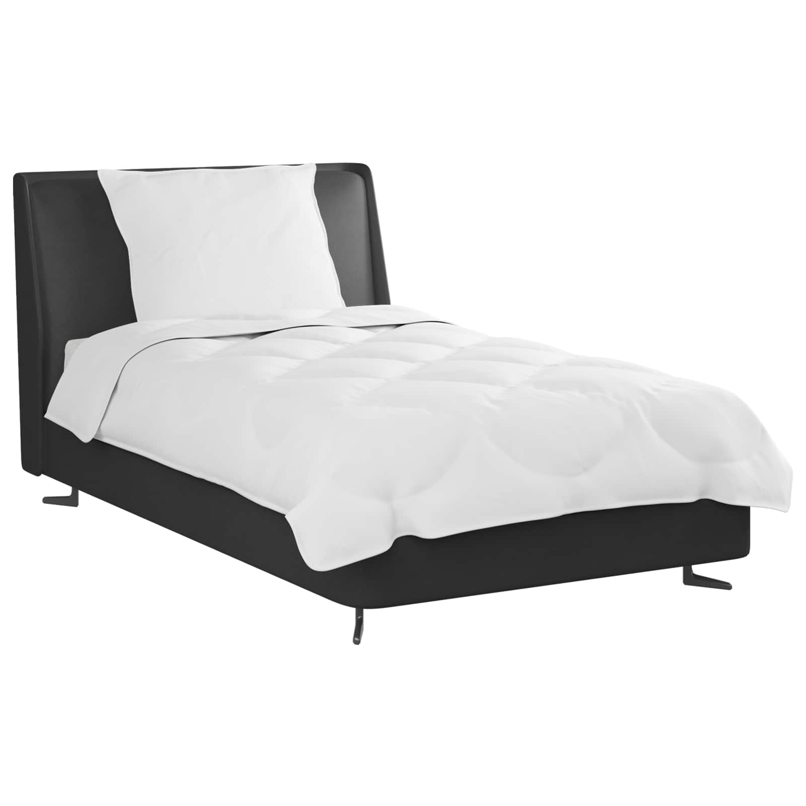 Duvet and pillow set, 2 pcs, White, Microfibre