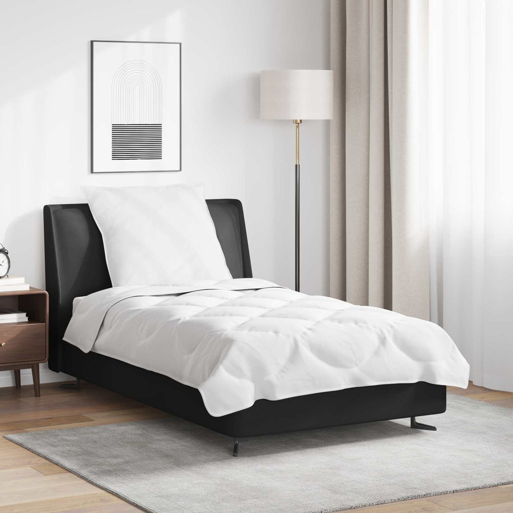 Duvet and pillow set 2 pcs White Microfiber