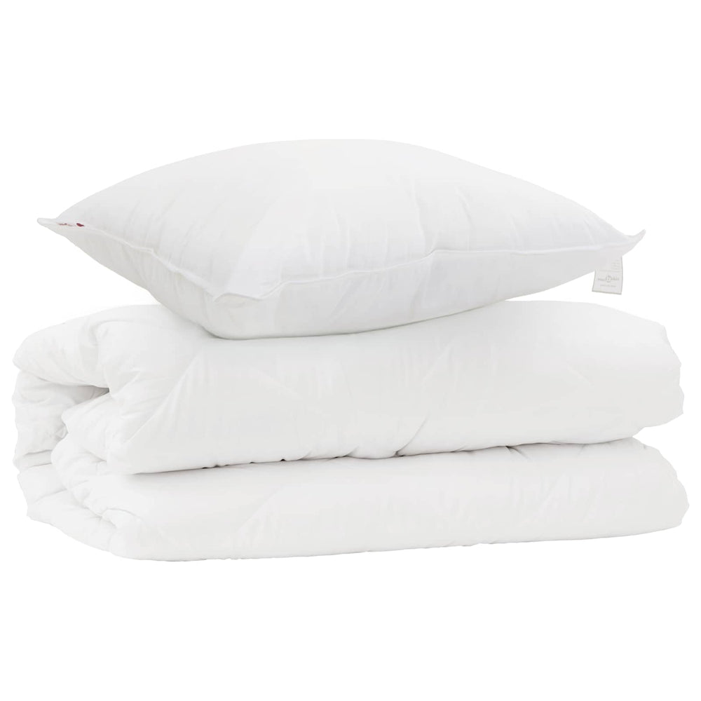 Duvet and pillow set 2 pcs White Microfiber