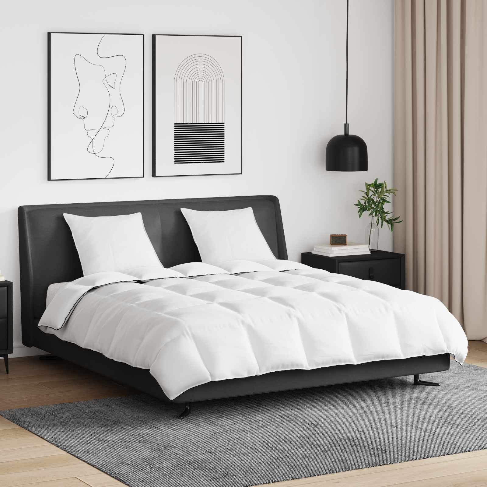 Winter duvet with pillow 3 pcs White Feather