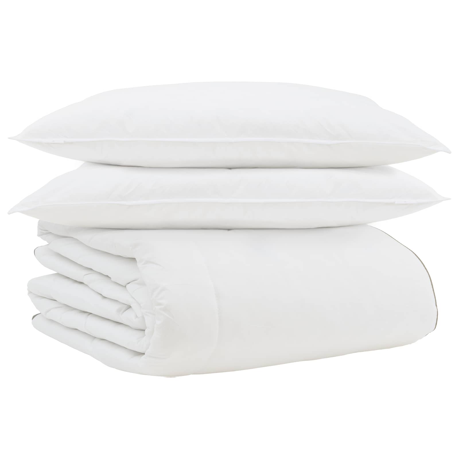 Winter Duvet and Pillow Set, 3 pcs White Feather