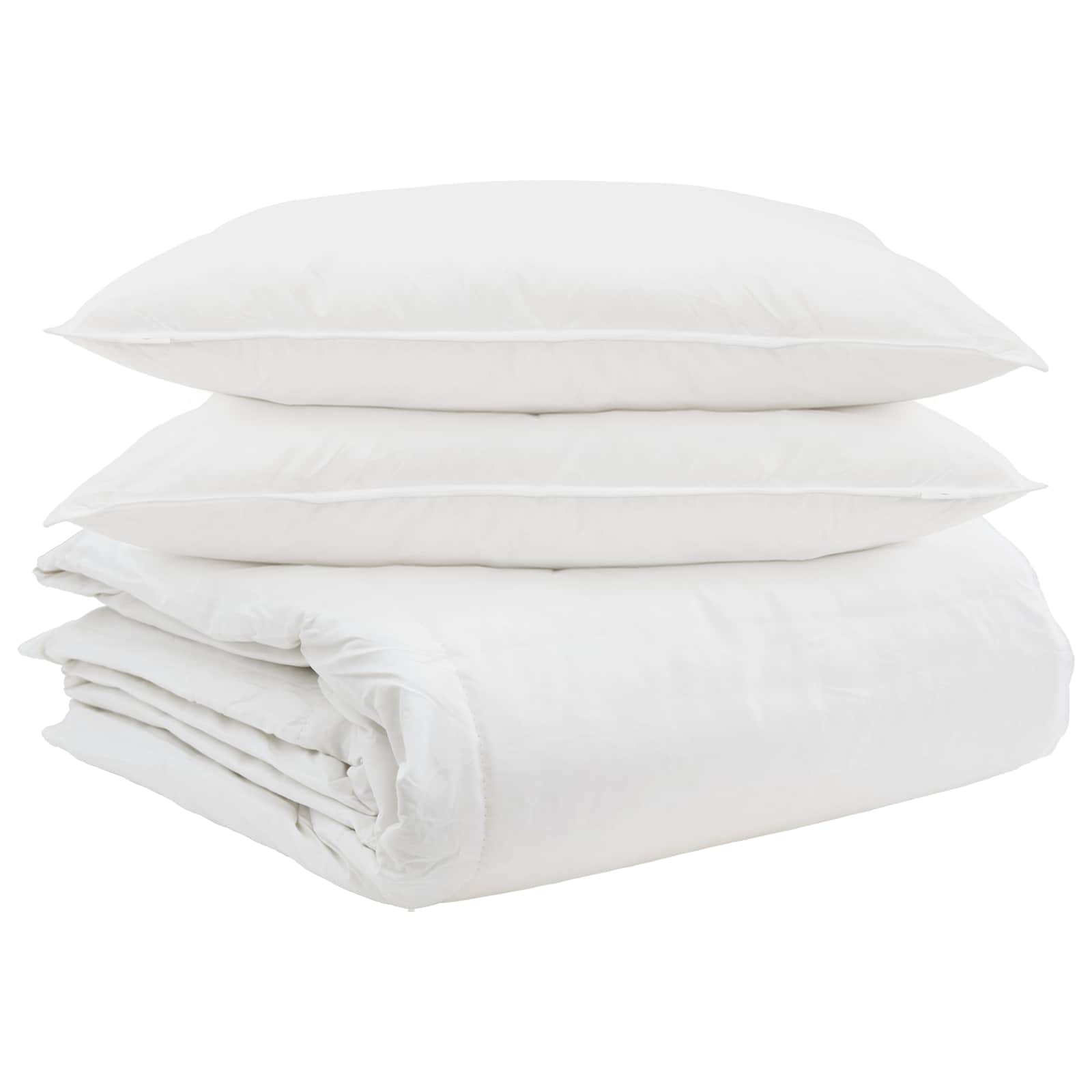 Antklodžių rinkinys su pagalve 3 pcs Balta Plunksna
