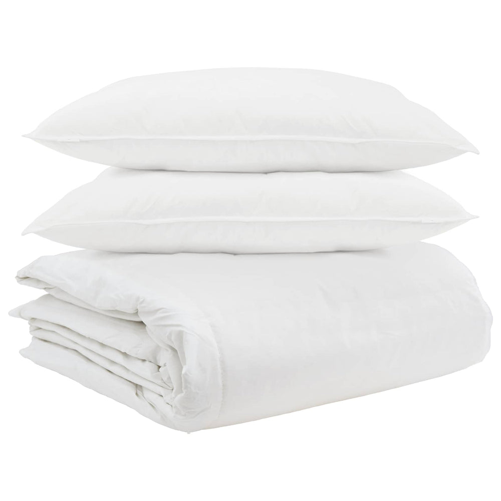 Duvet Set with Pillow 3 pcs White Feather
