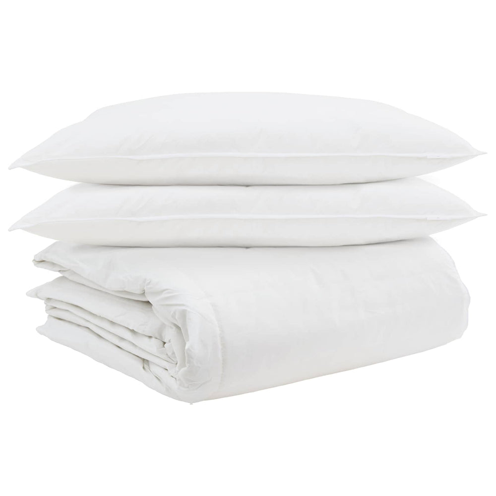 Duvet cover set with pillow 3 pcs White Plunksna