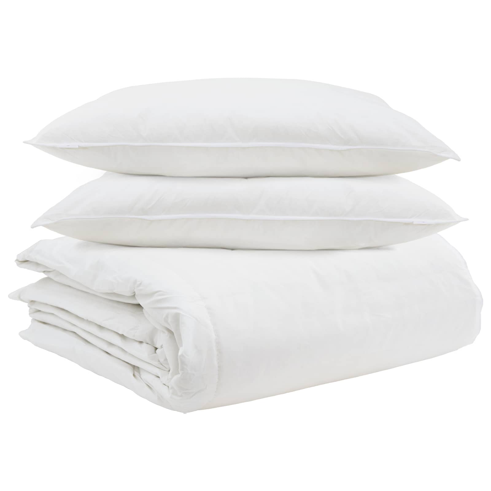 Duvet cover set with pillow 3 pcs White Plunksna