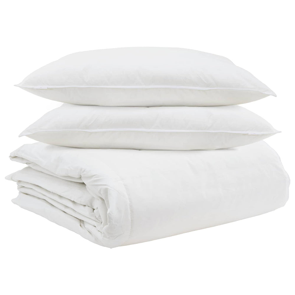Duvet Cover Set with Pillow 3 pcs White Feather