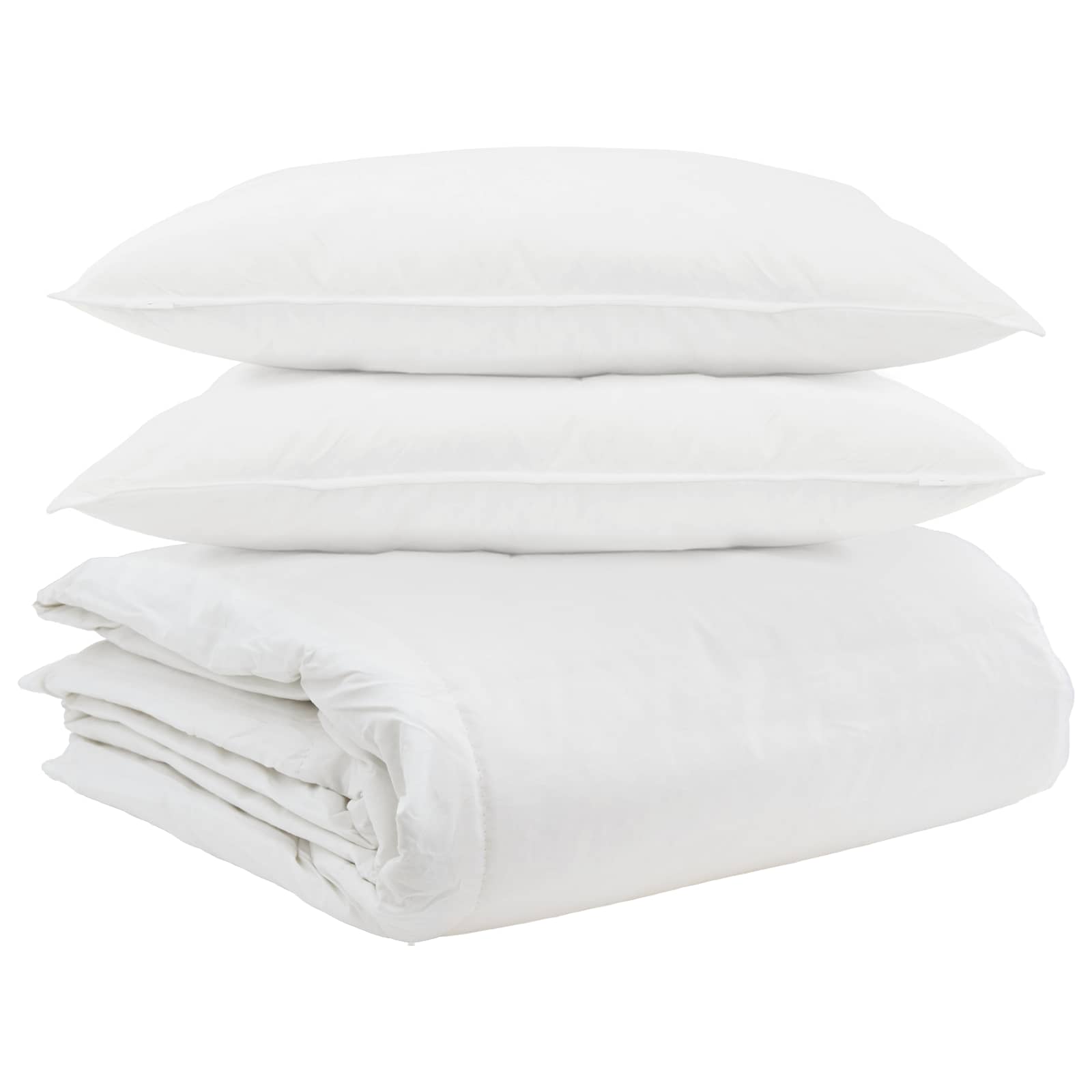 Duvet Set with Pillow 3 pcs White Feather