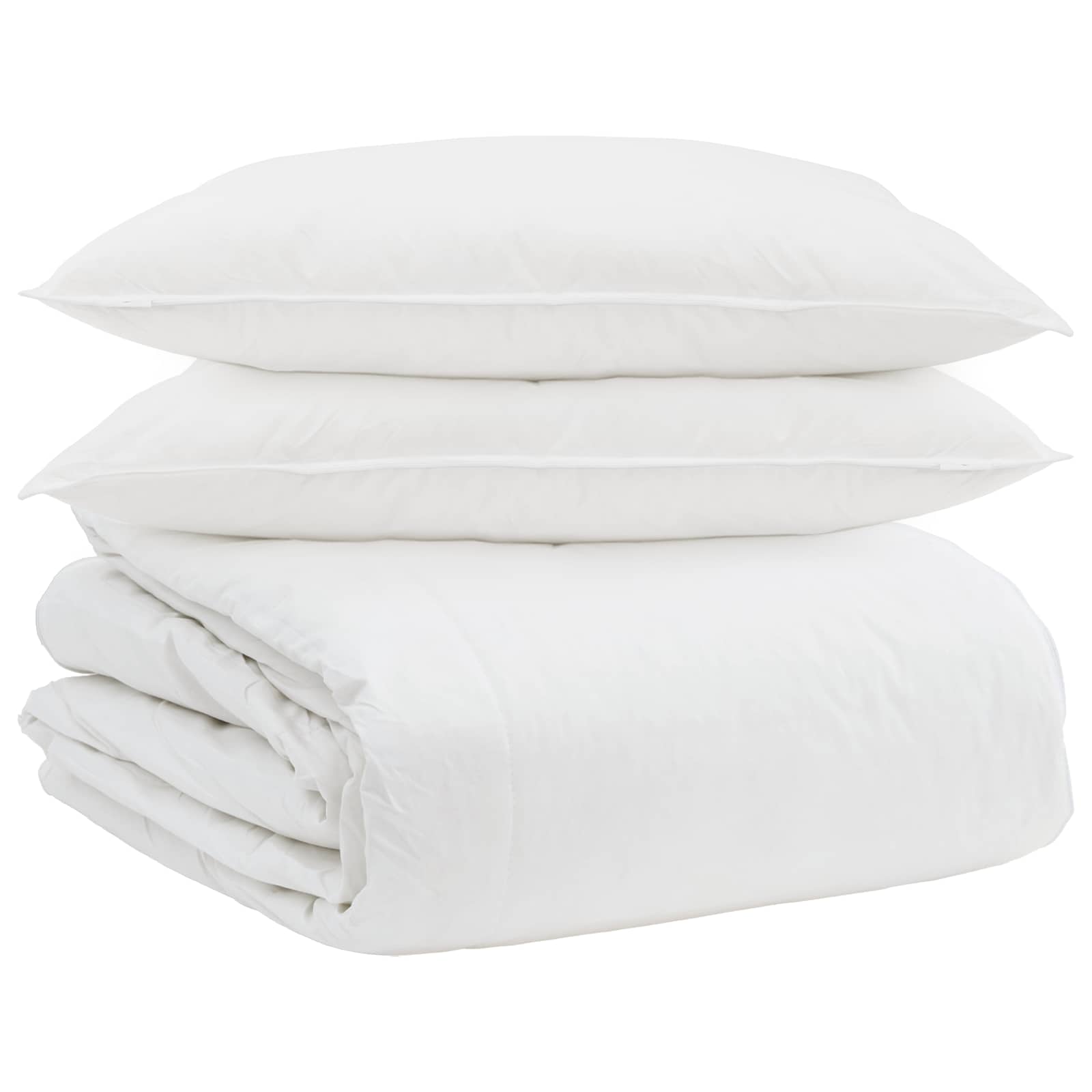 Duvet cover set with pillow 3 pcs White Plunksna