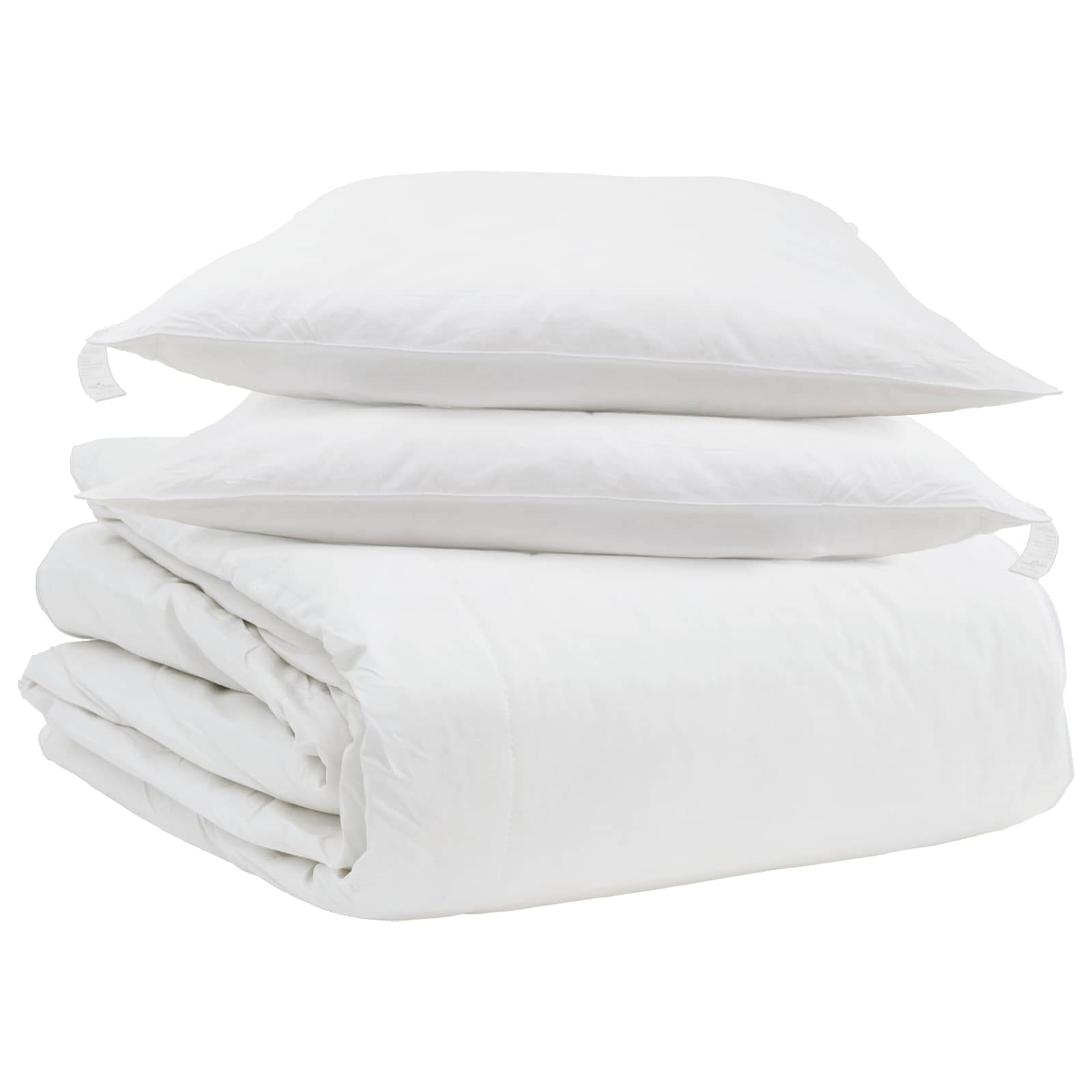 Duvet cover set with pillow 3 pcs White Plunksna