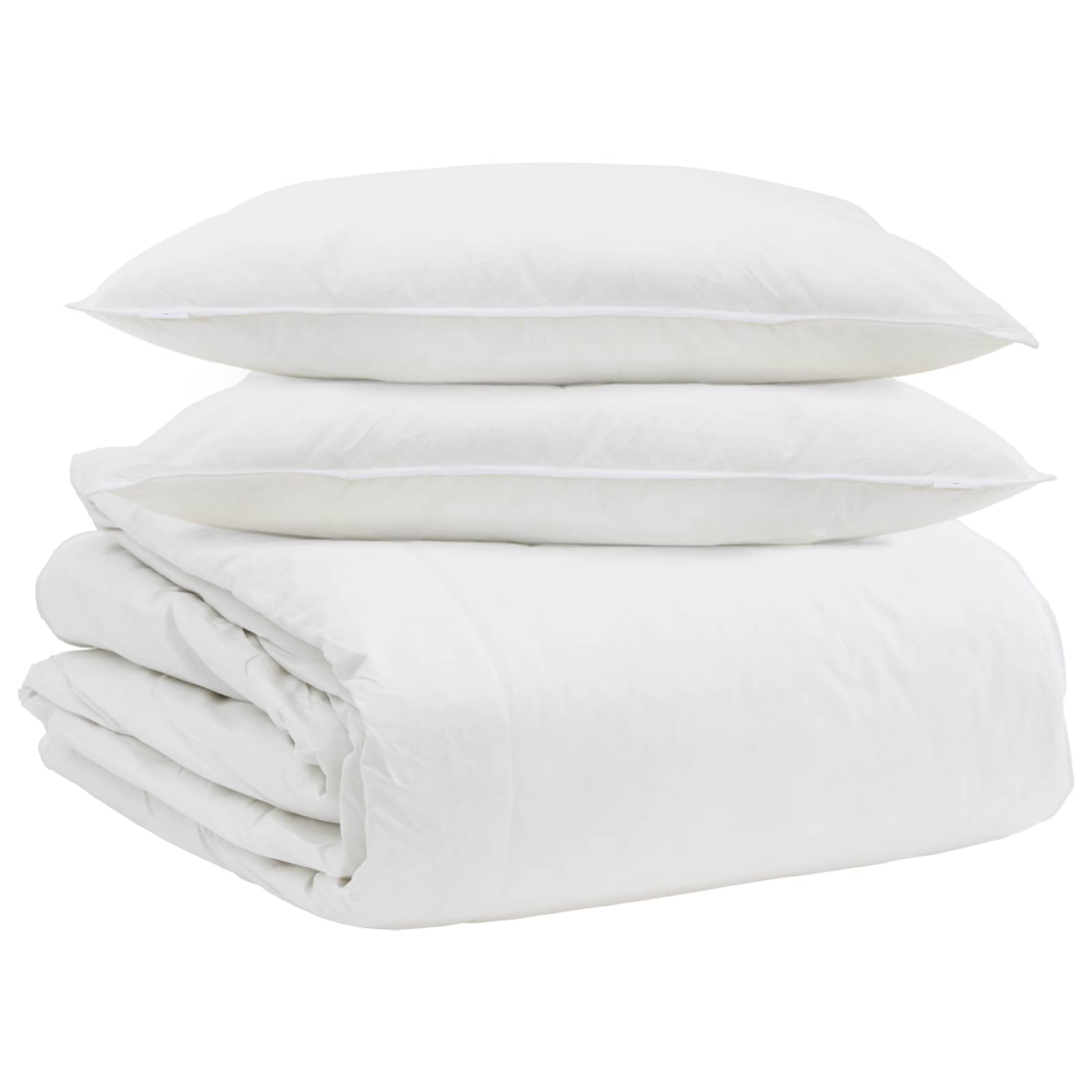 Duvet Cover Set with Pillow 3 pcs White Feather