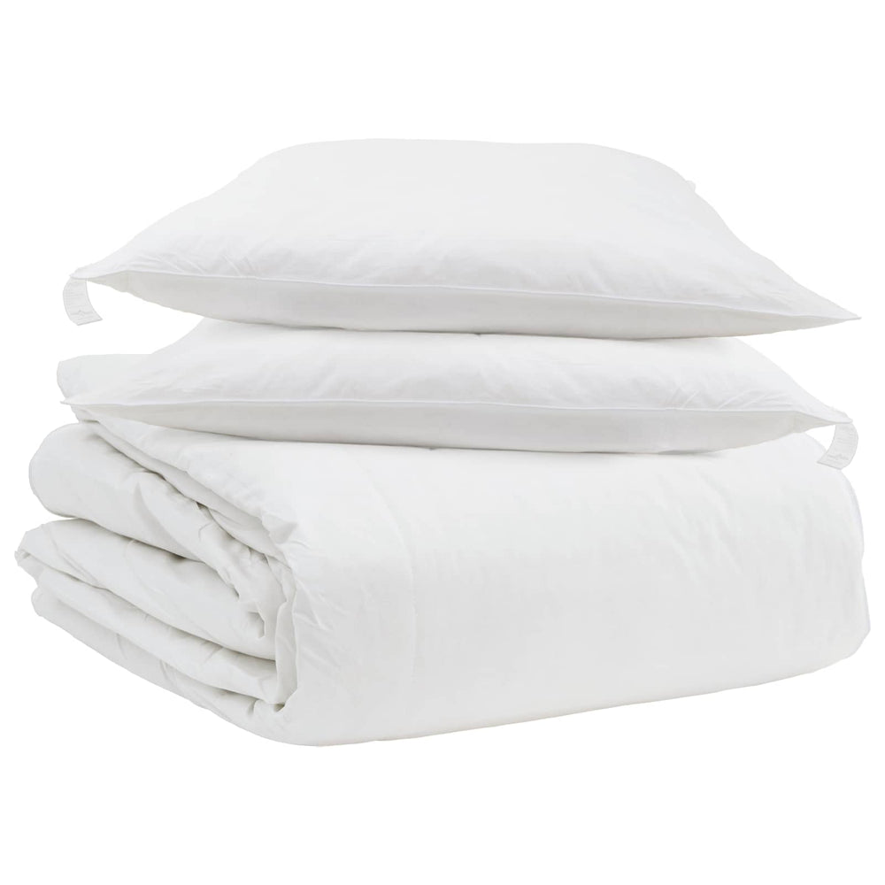 Duvet Cover Set with Pillow 3 pcs White Feather