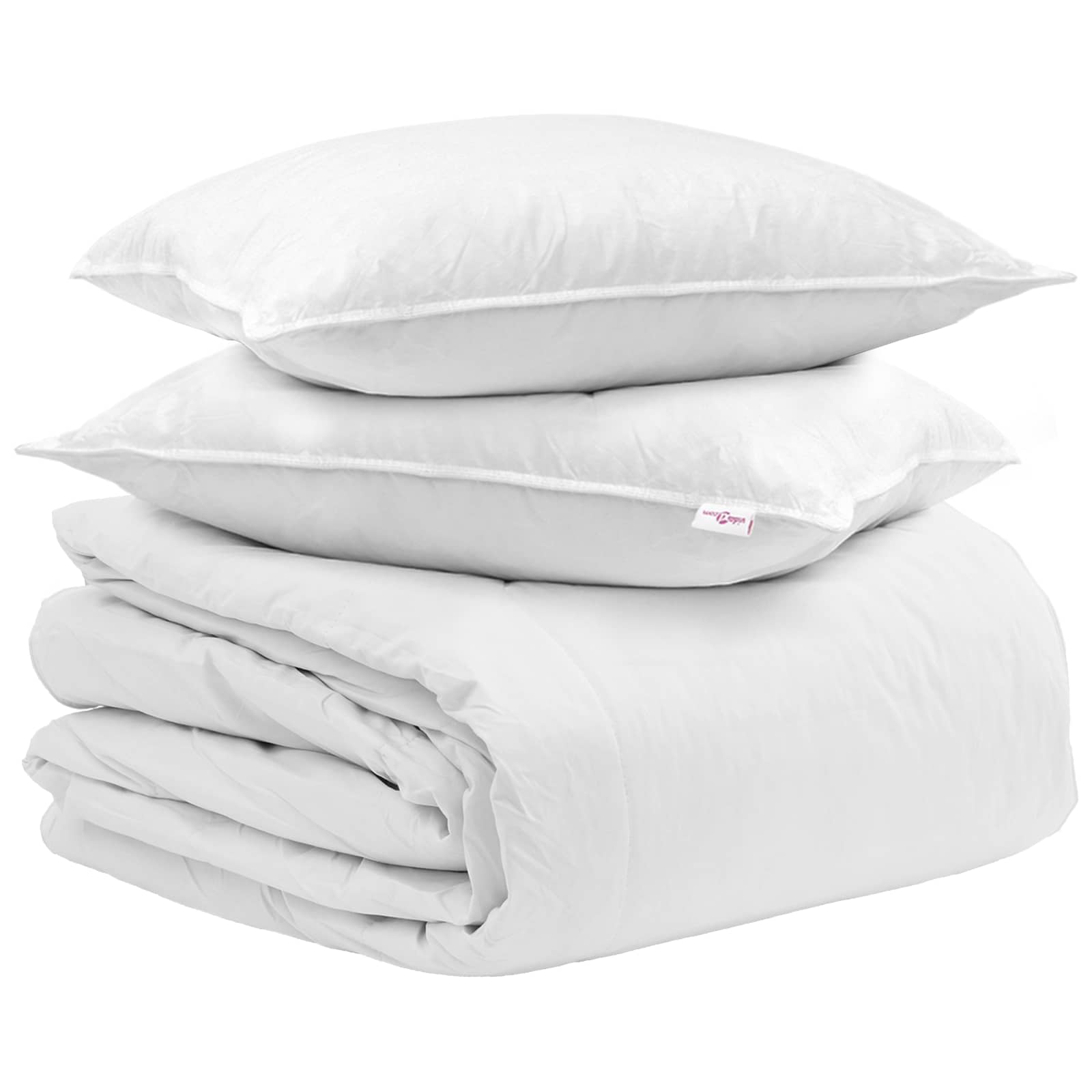 Duvet Cover Set with Pillow 3 pcs White Feather
