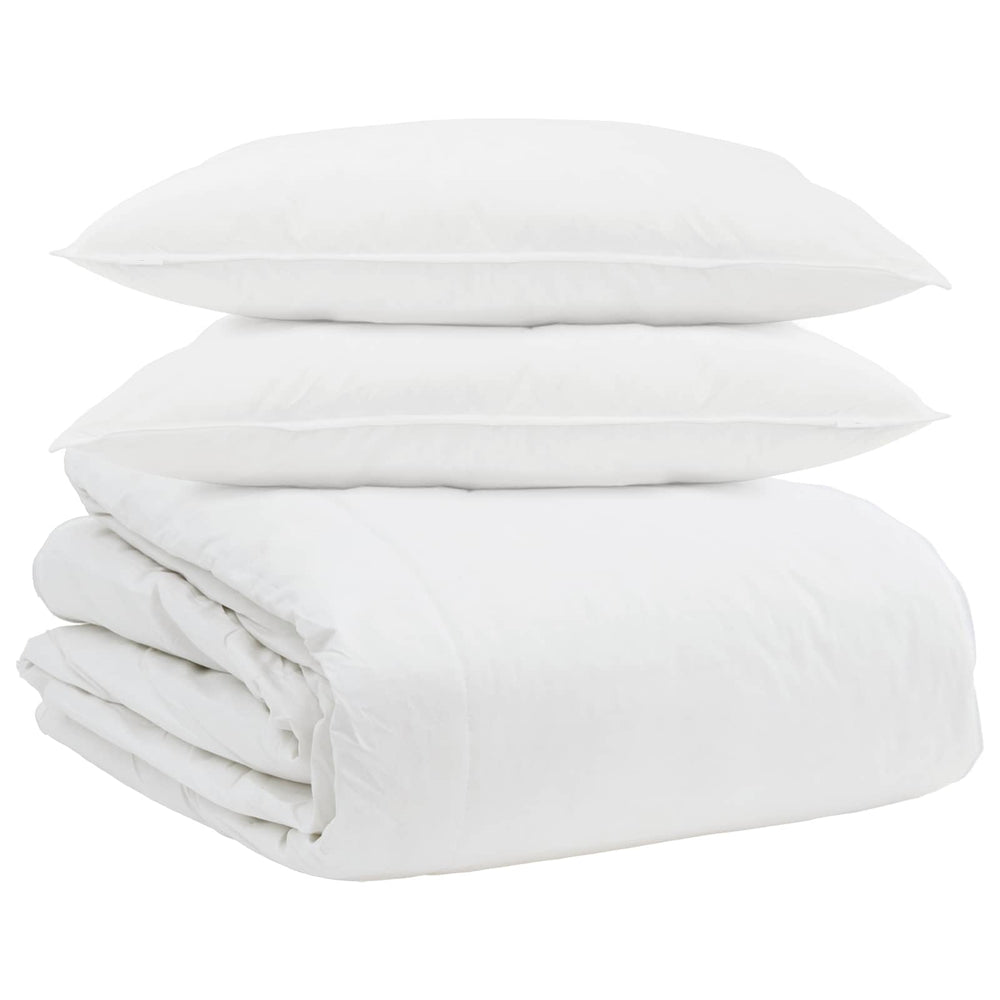 Duvet cover set with pillowcase 3 pcs White Plunksna