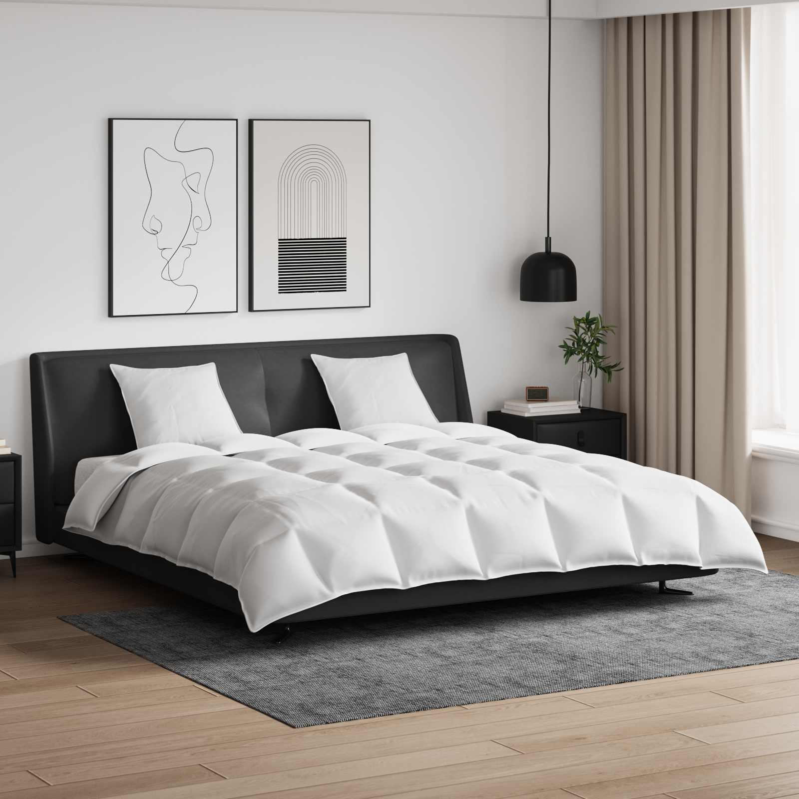Duvet cover set with pillowcase 3 pcs White Plunksna