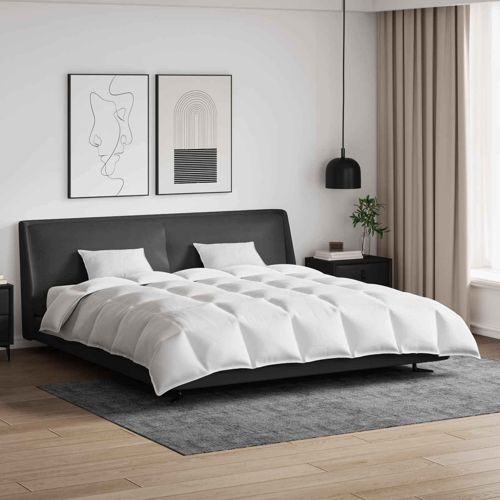 Duvet cover set with pillow 3 pcs White Plunksna