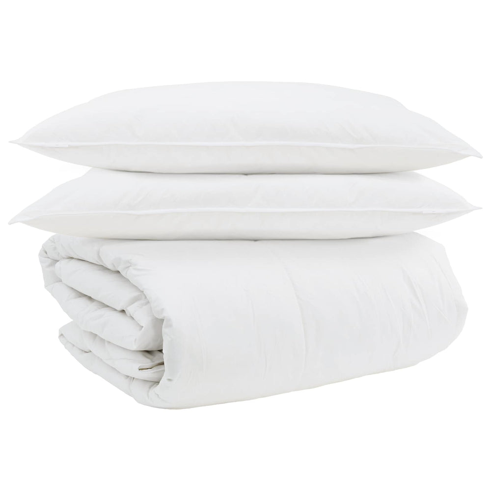 Duvet Cover Set with Pillow 3 pcs White Feather