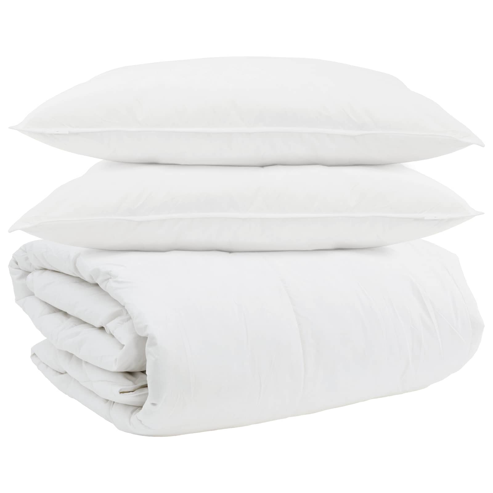 Duvet cover set with pillow 3 pcs White Plunksna