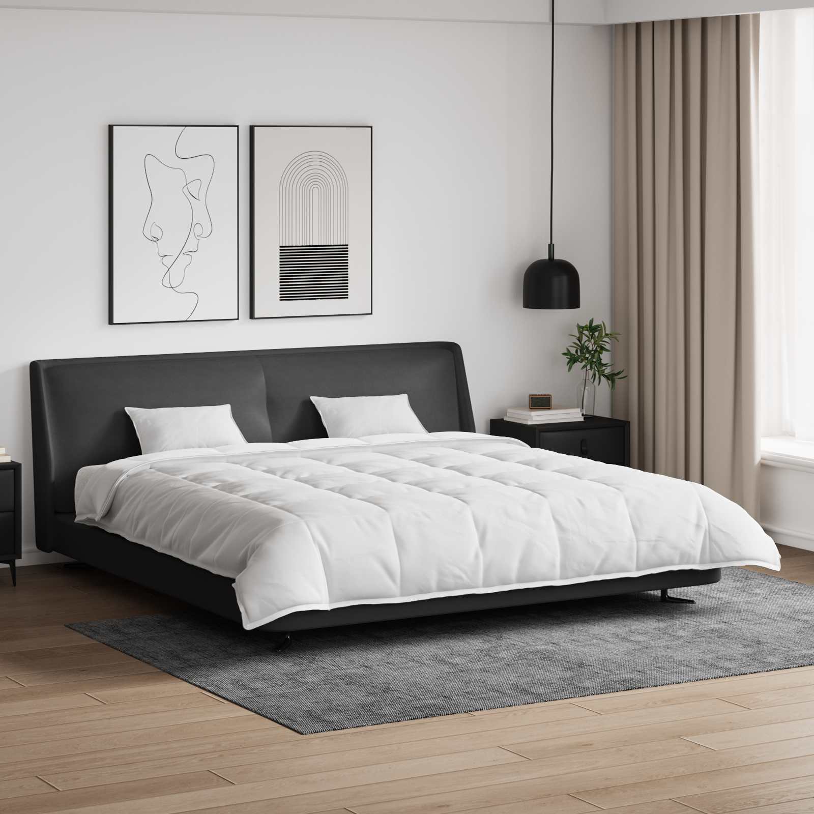 Duvet Set with Pillow 3 pcs White Feather