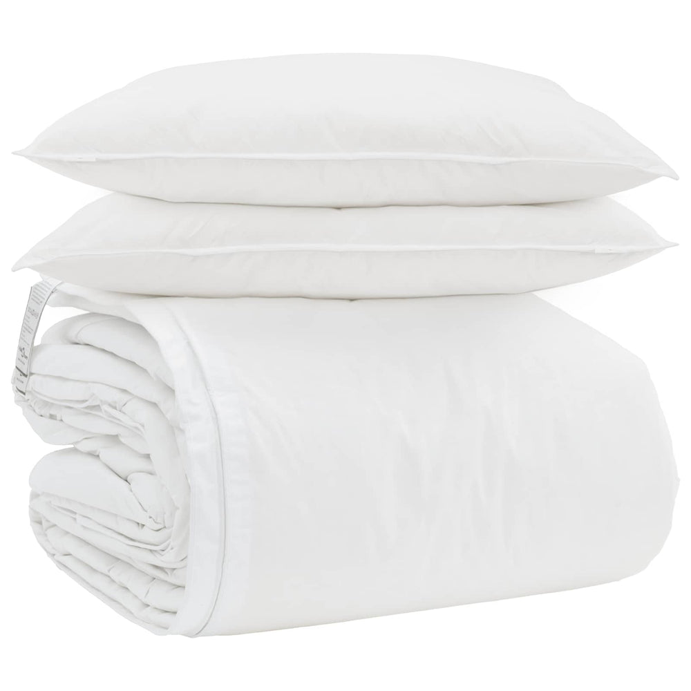 Duvet Set with Pillow 3 pcs White Feather