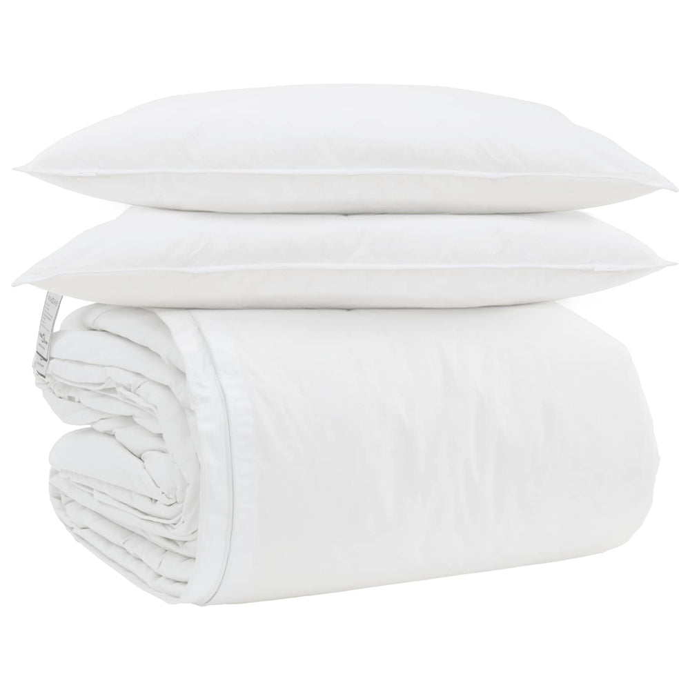 Duvet Set with Pillow 3 pcs White Feather