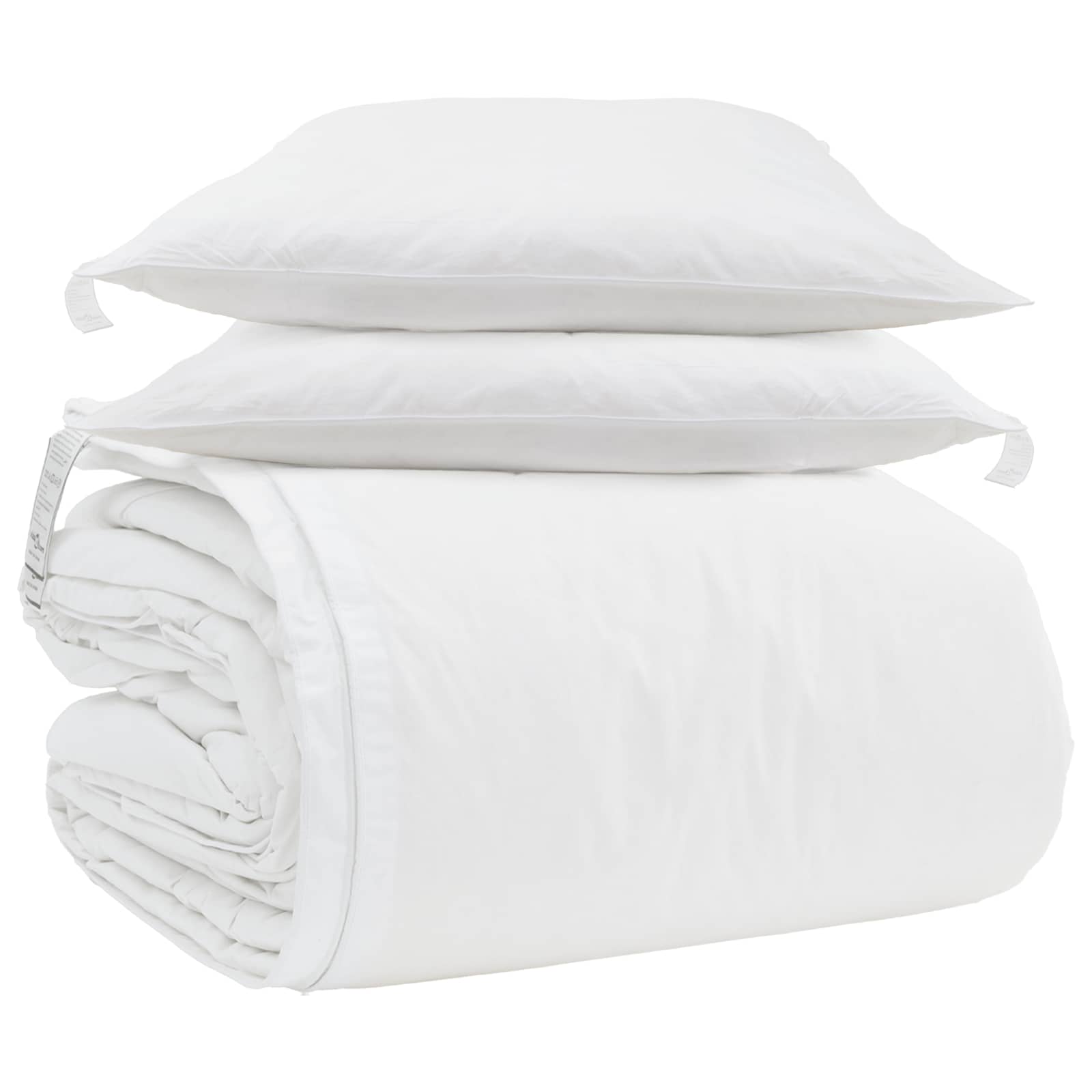 Duvet Cover Set with Pillow 3 pcs White Feather