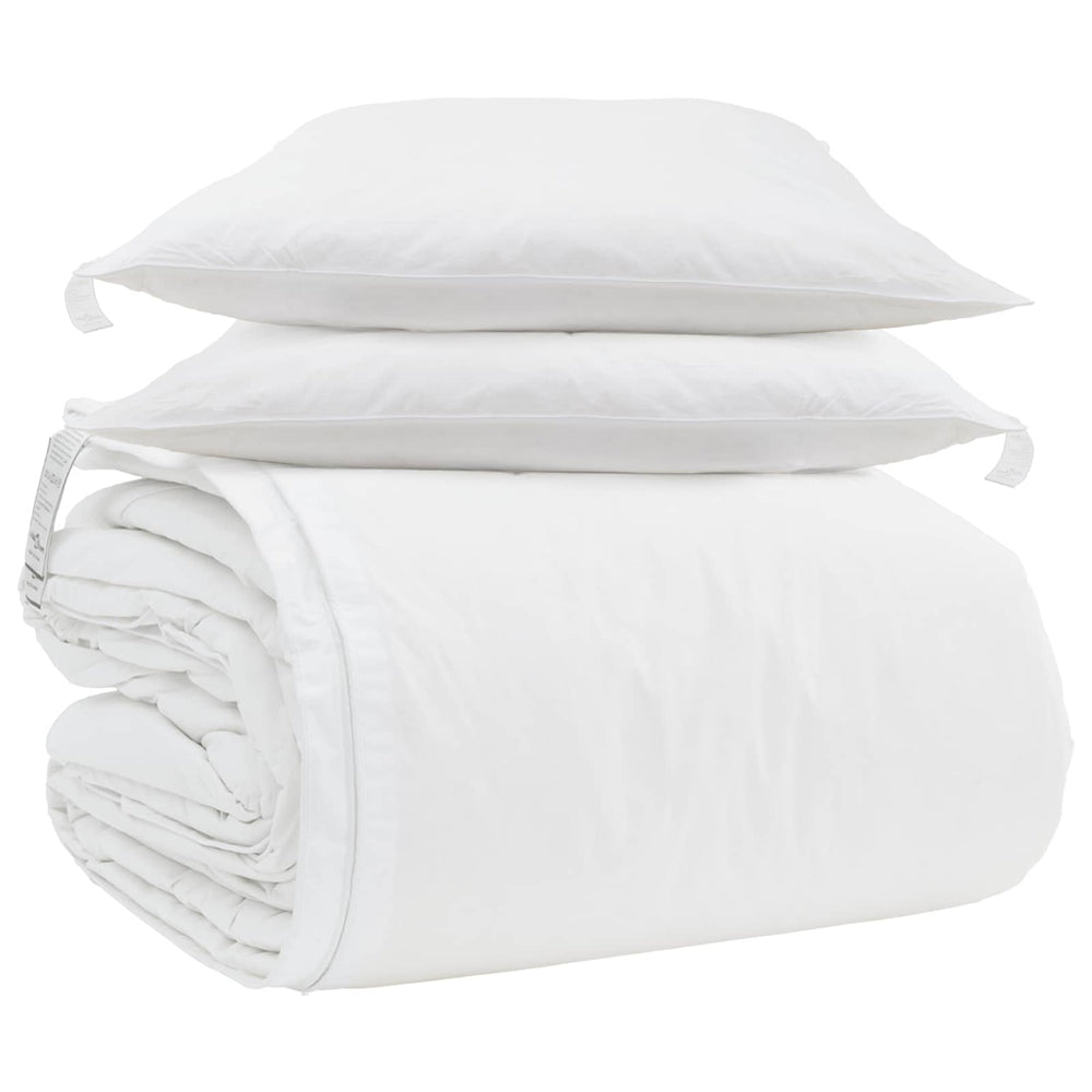 Duvet Cover Set with Pillow 3 pcs White Feather