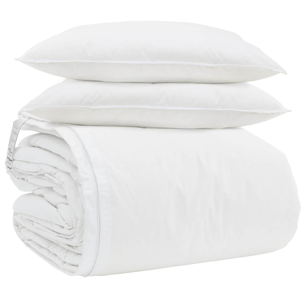 Duvet cover set with pillow 3 pcs White Plunksna