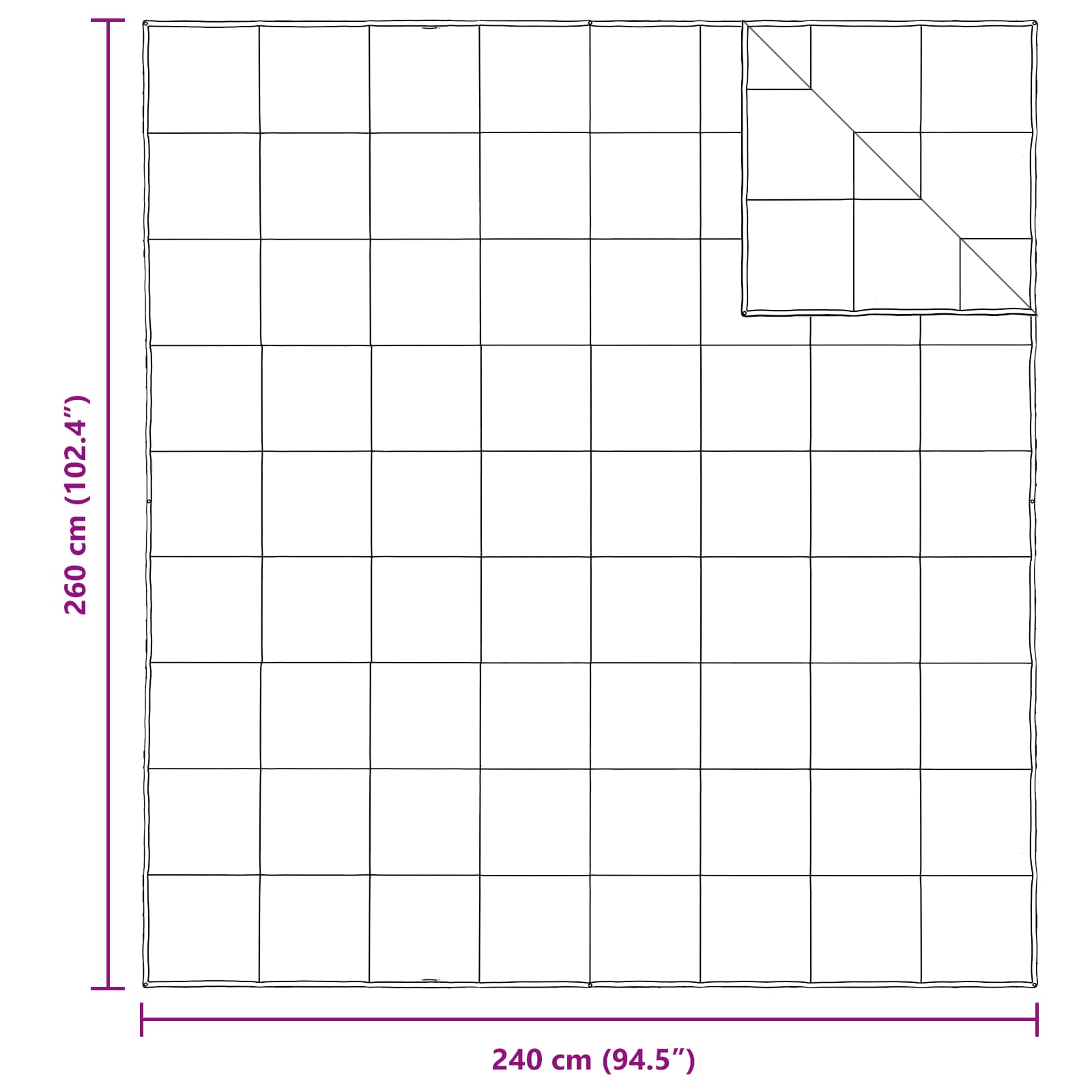Segas komplekts ar spilvenu 3 gab. Balta Spalva
