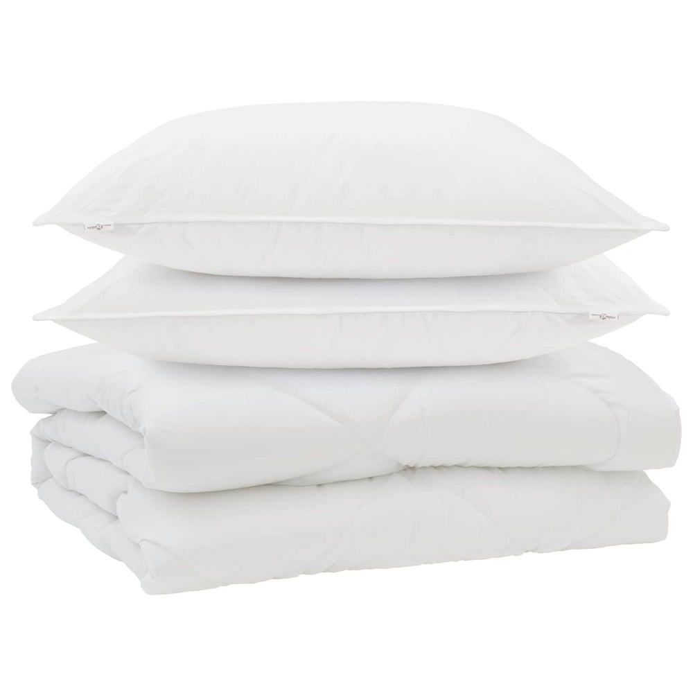 Duvet with pillow 3 pcs White Microfiber