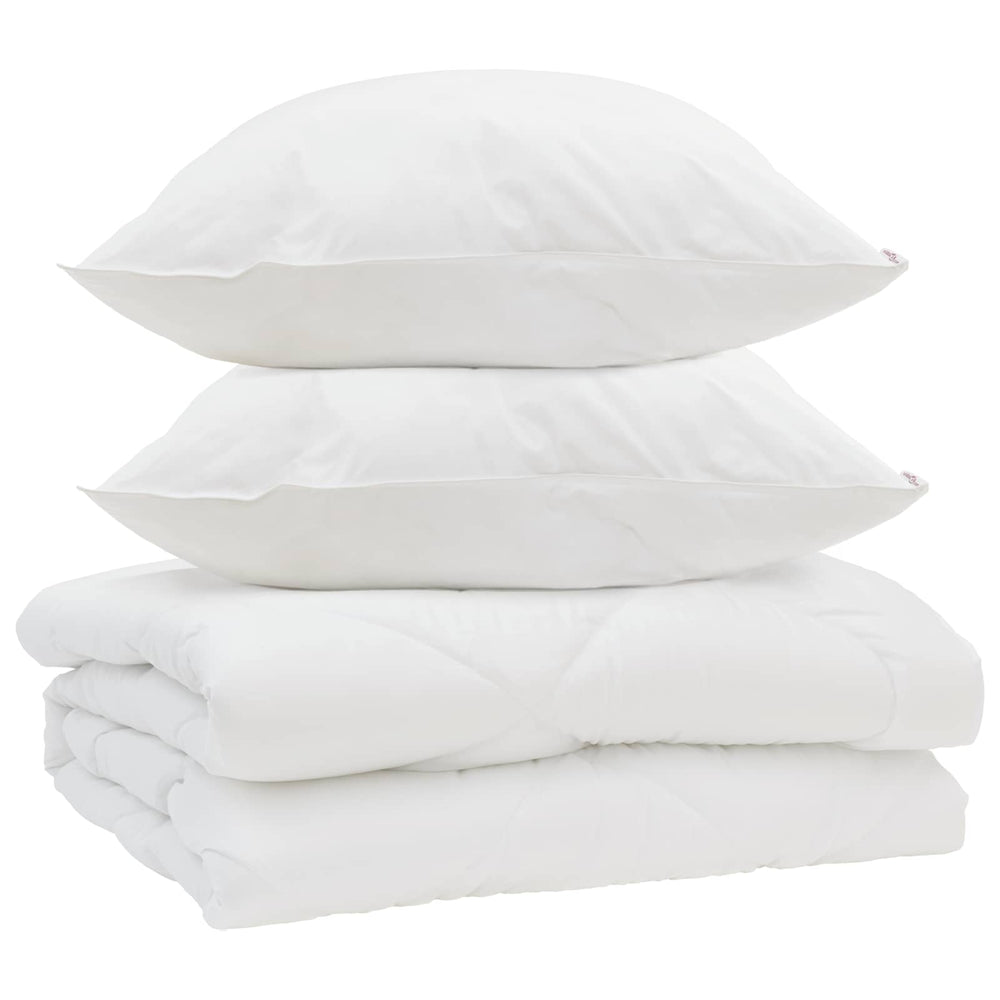 Duvet with pillow 3 pcs White Microfiber