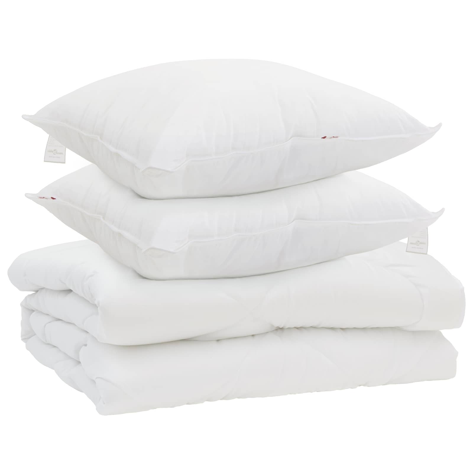 Duvet with pillow 3 pcs White Microfiber