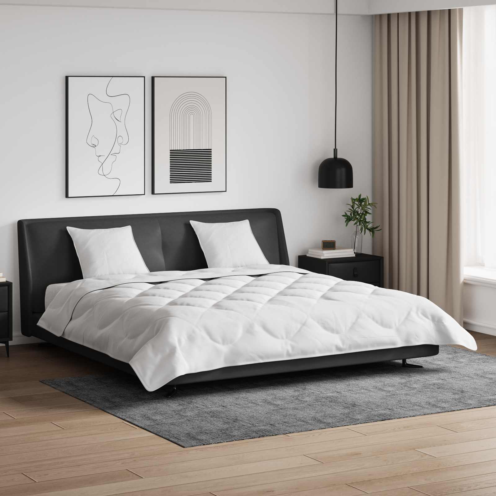 Duvet with pillow 3 pcs White Microfiber