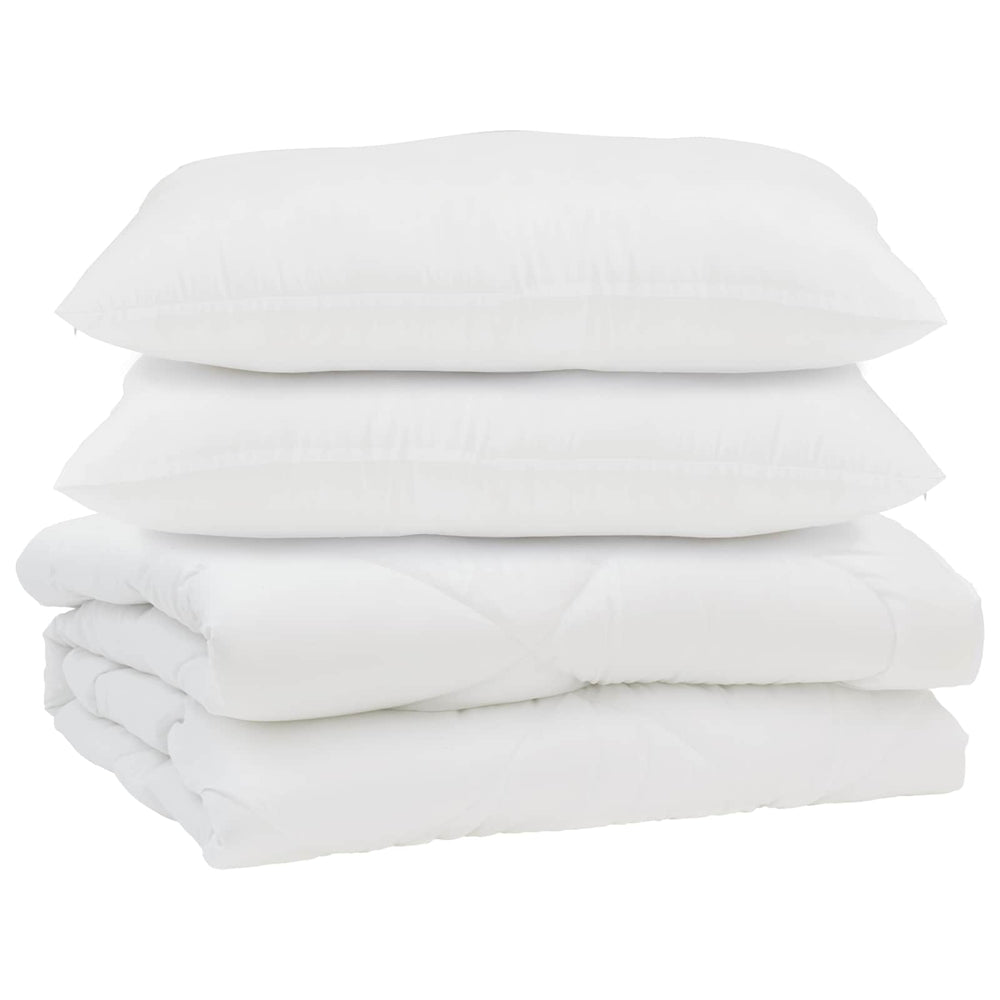 Duvet with pillow 3 pcs White Microfiber