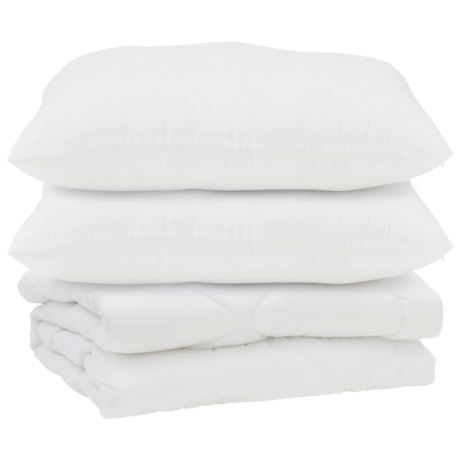 Duvet with pillow 3 pcs White Microfiber