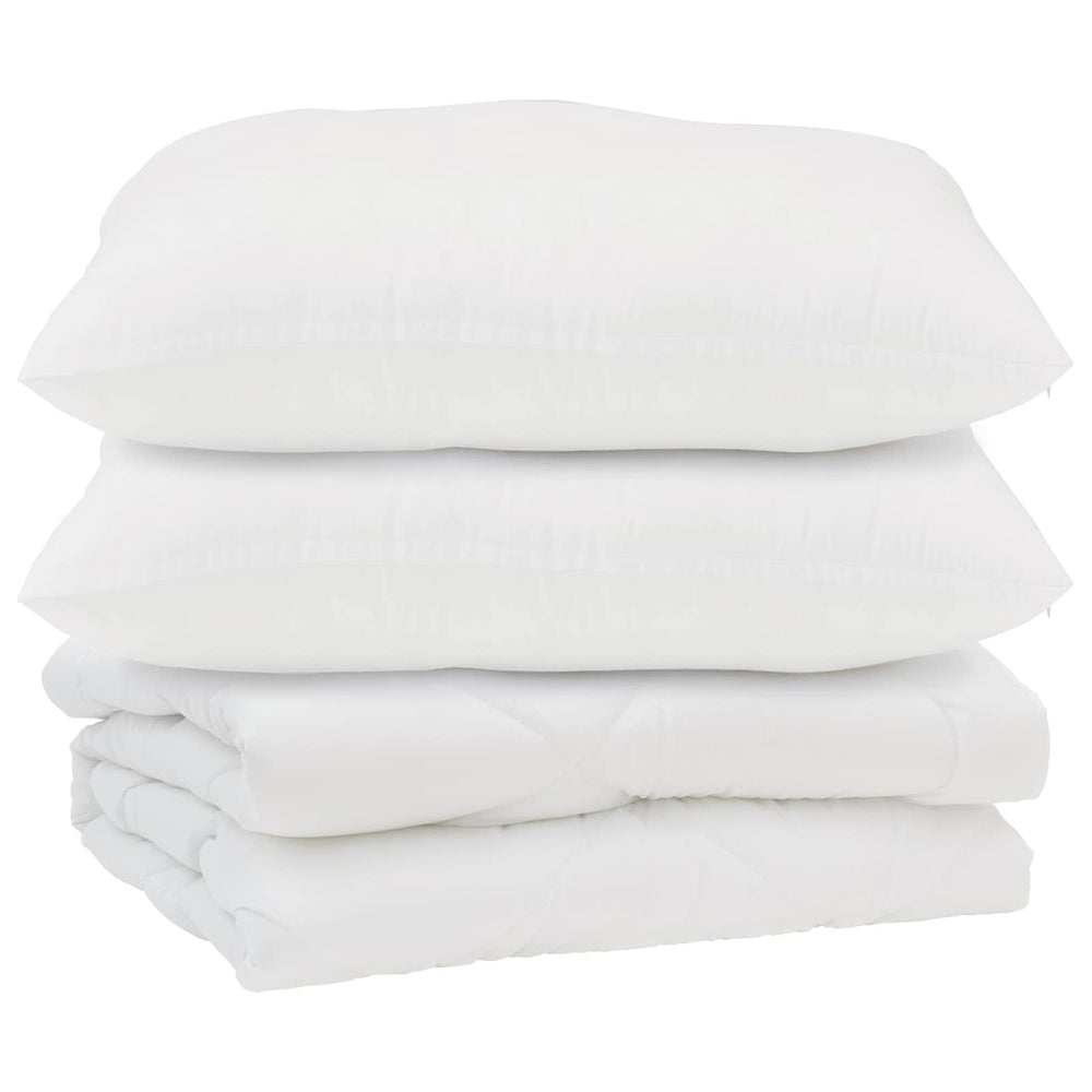 Duvet with pillow 3 pcs White Microfiber