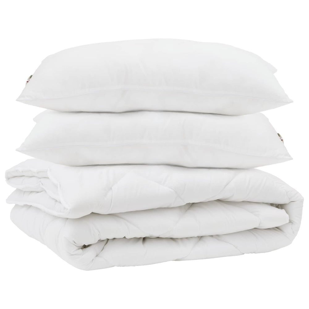 Duvet with pillow 3 pcs White Microfiber