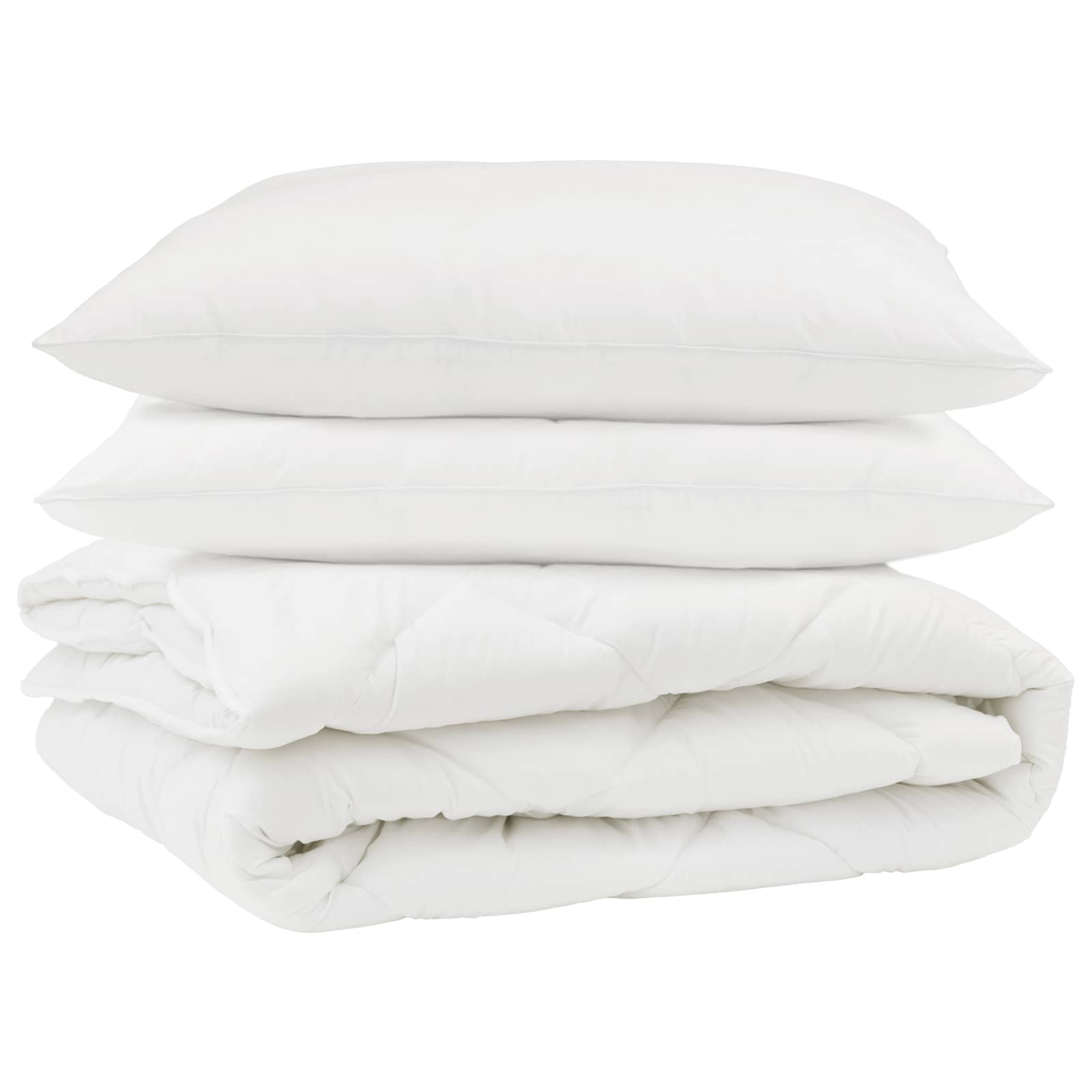 Duvet with pillow 3 pcs White Microfiber