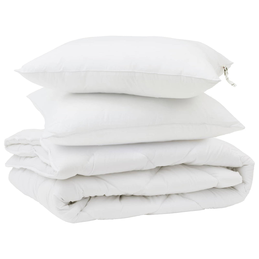 Duvet with pillow 3 pcs White Microfiber