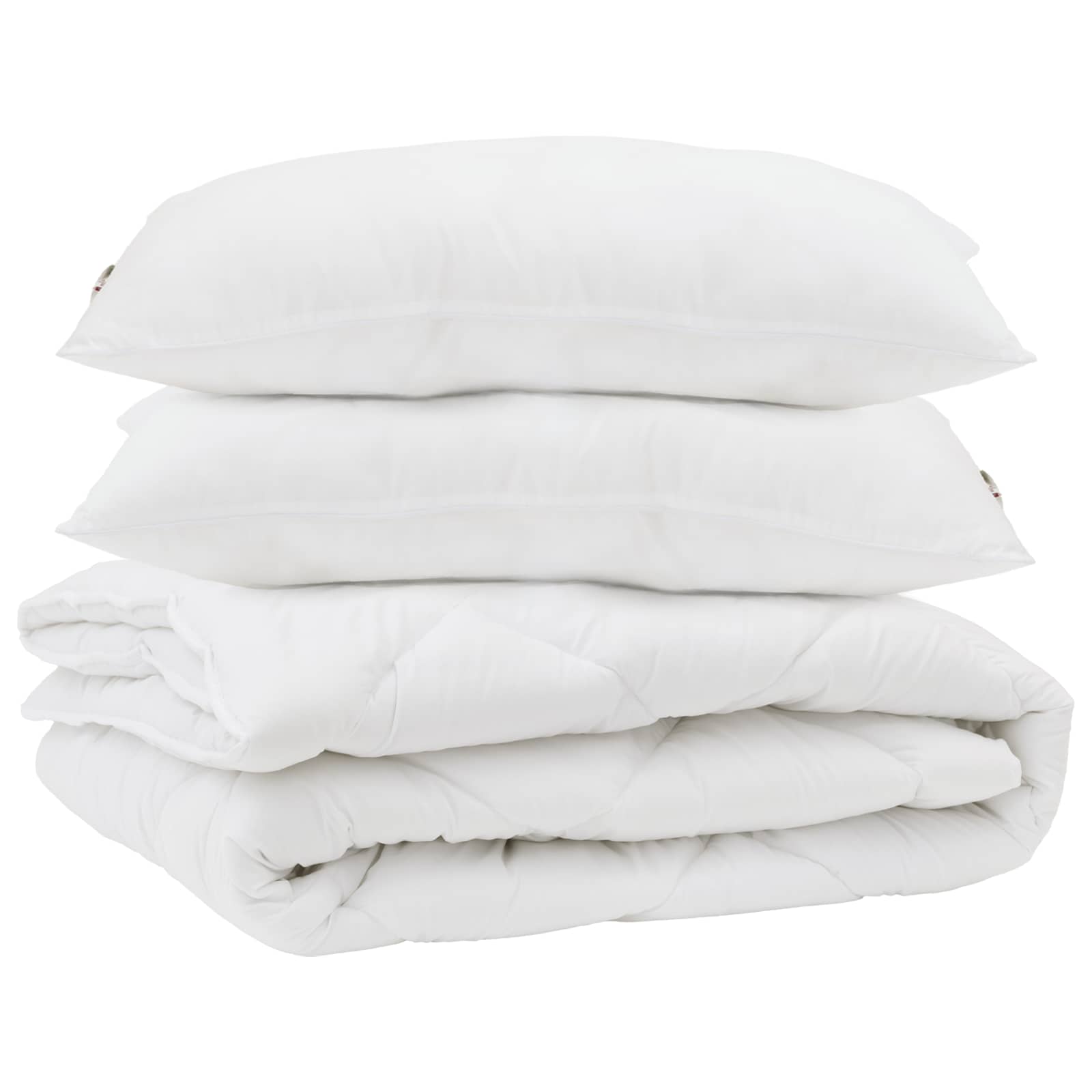 Antklodė su pagalve 3 pcs Balta Mikropluoštas