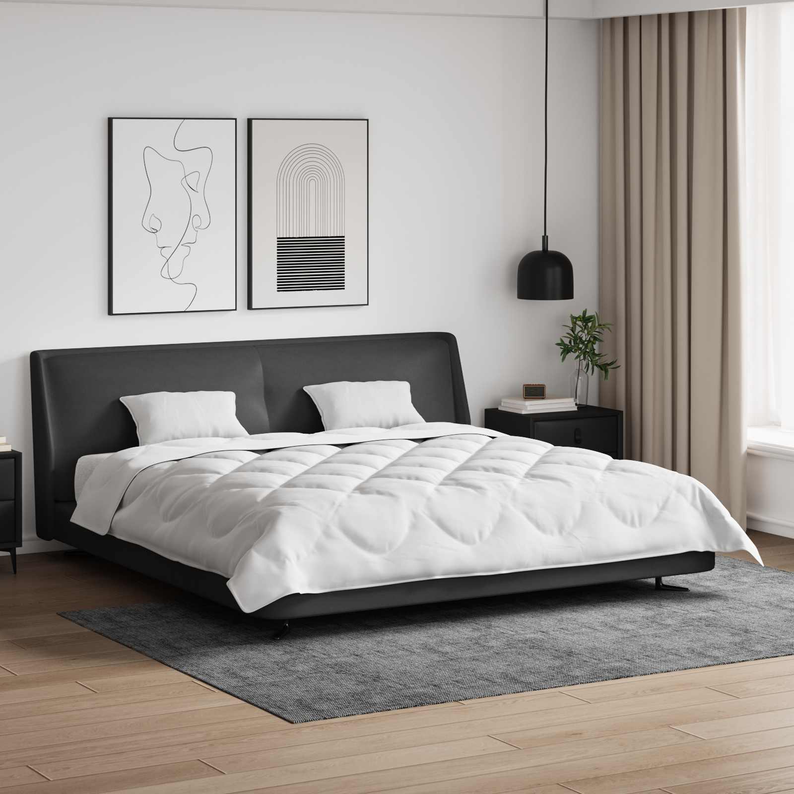 Duvet with pillow 3 pcs White Microfiber