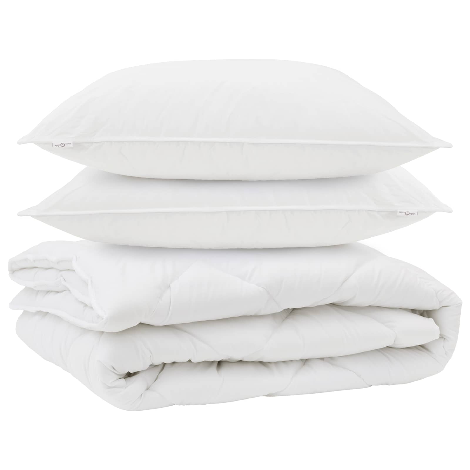 All Season Warm 3 Pcs White Microfiber