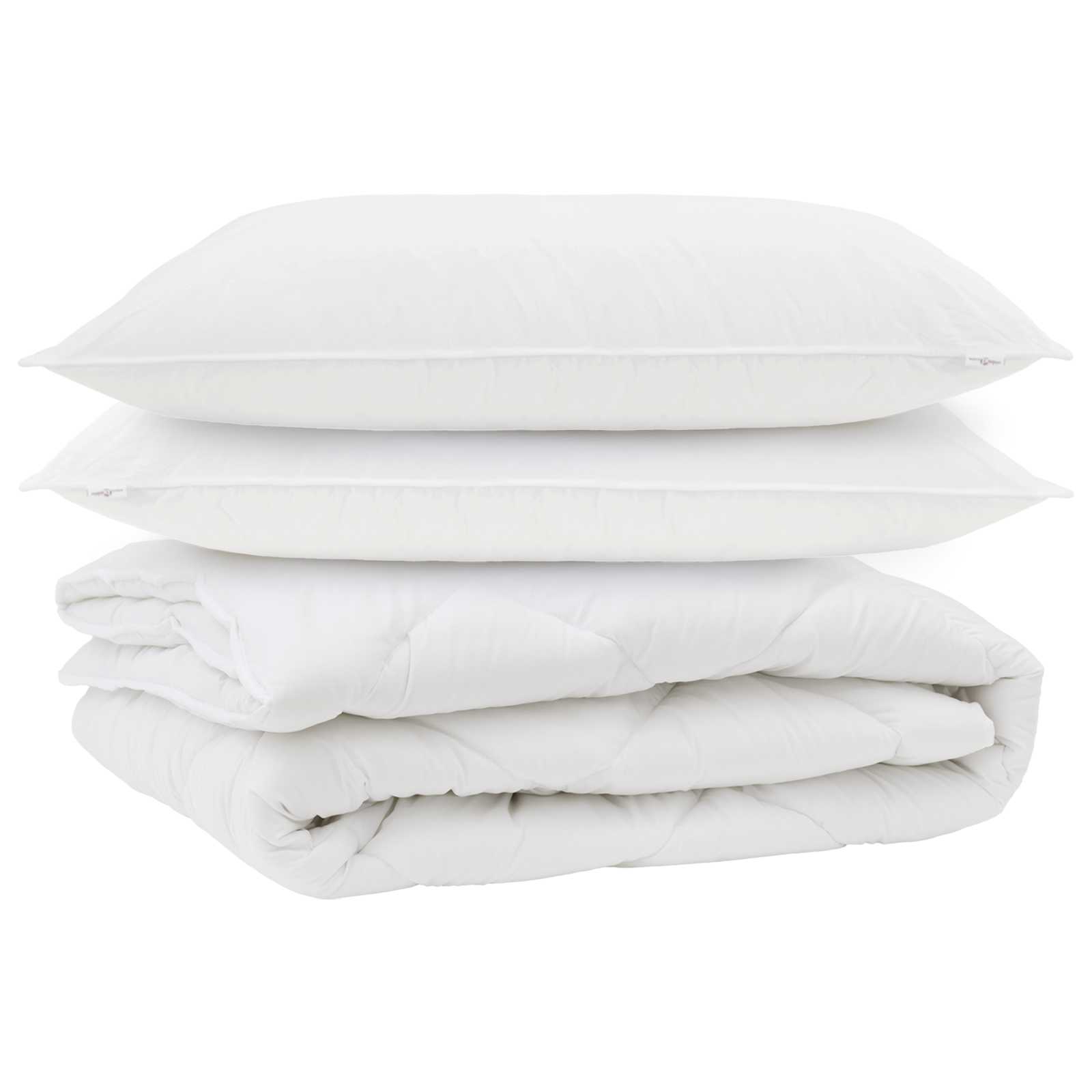 All Season Warm 3 Pcs White Microfiber