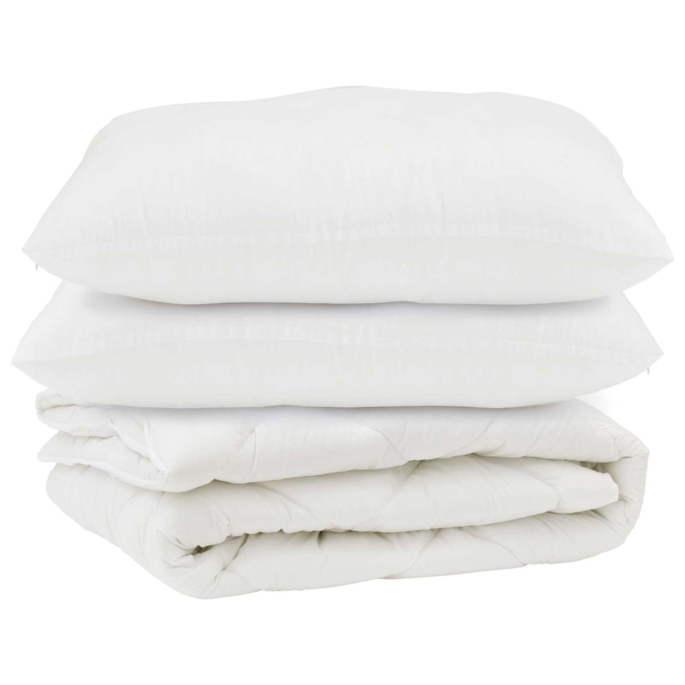 Duvet with pillow 3 pcs White Microfiber