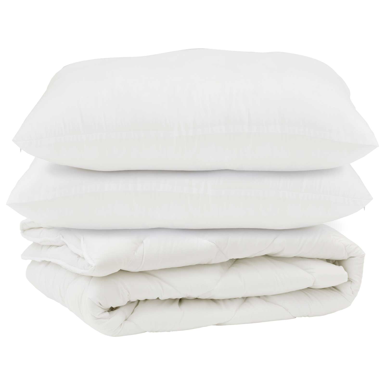 Duvet with pillow 3 pcs White Microfiber