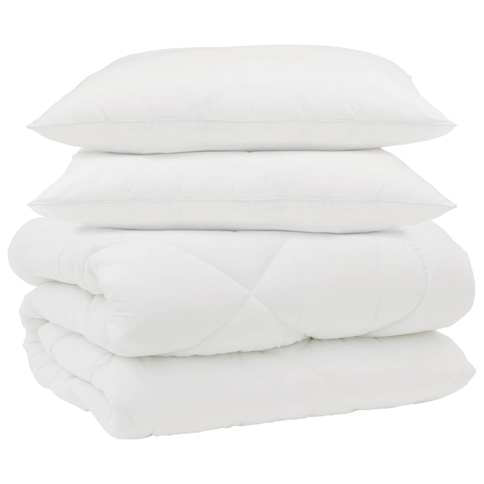 Winter Duvet with Pillow 3 pcs White Microfiber