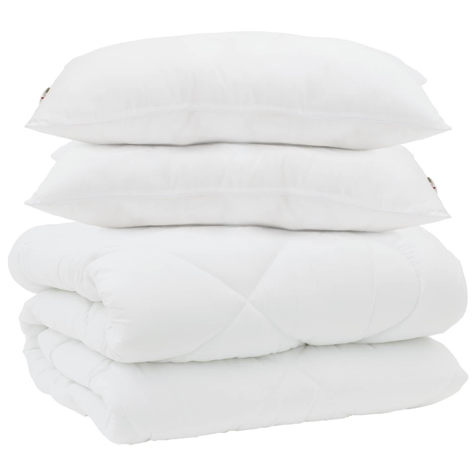 Žiemos antklodė su pagalve 3 pcs Balta Mikropluoštas