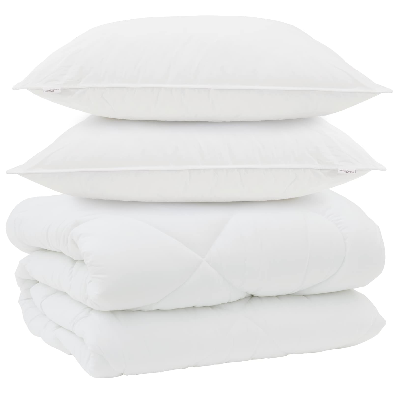 Žiemos antklodė su pagalve 3 pcs Balta Mikropluoštas