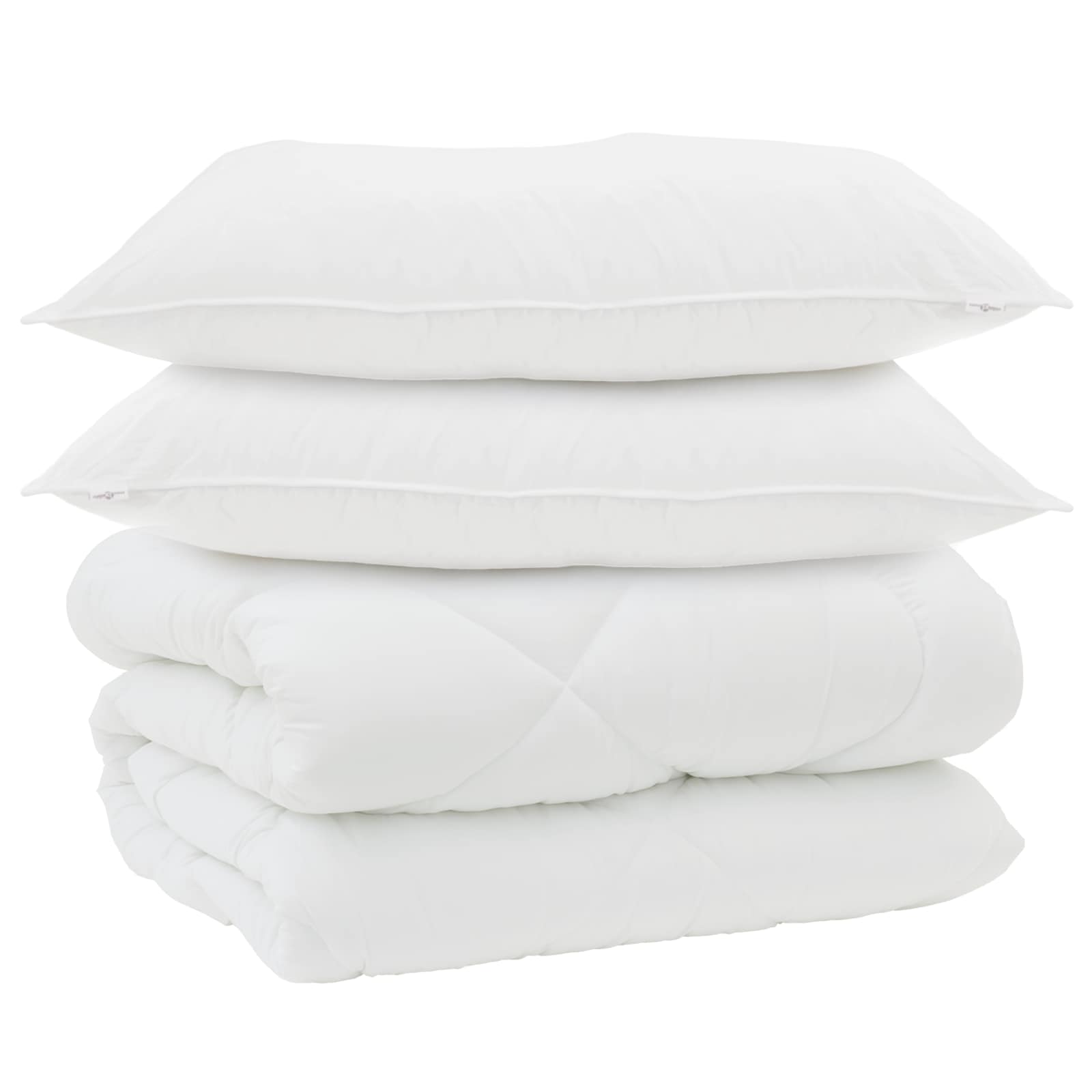 Žiemos antklodė su pagalve 3 pcs Balta Mikropluoštas