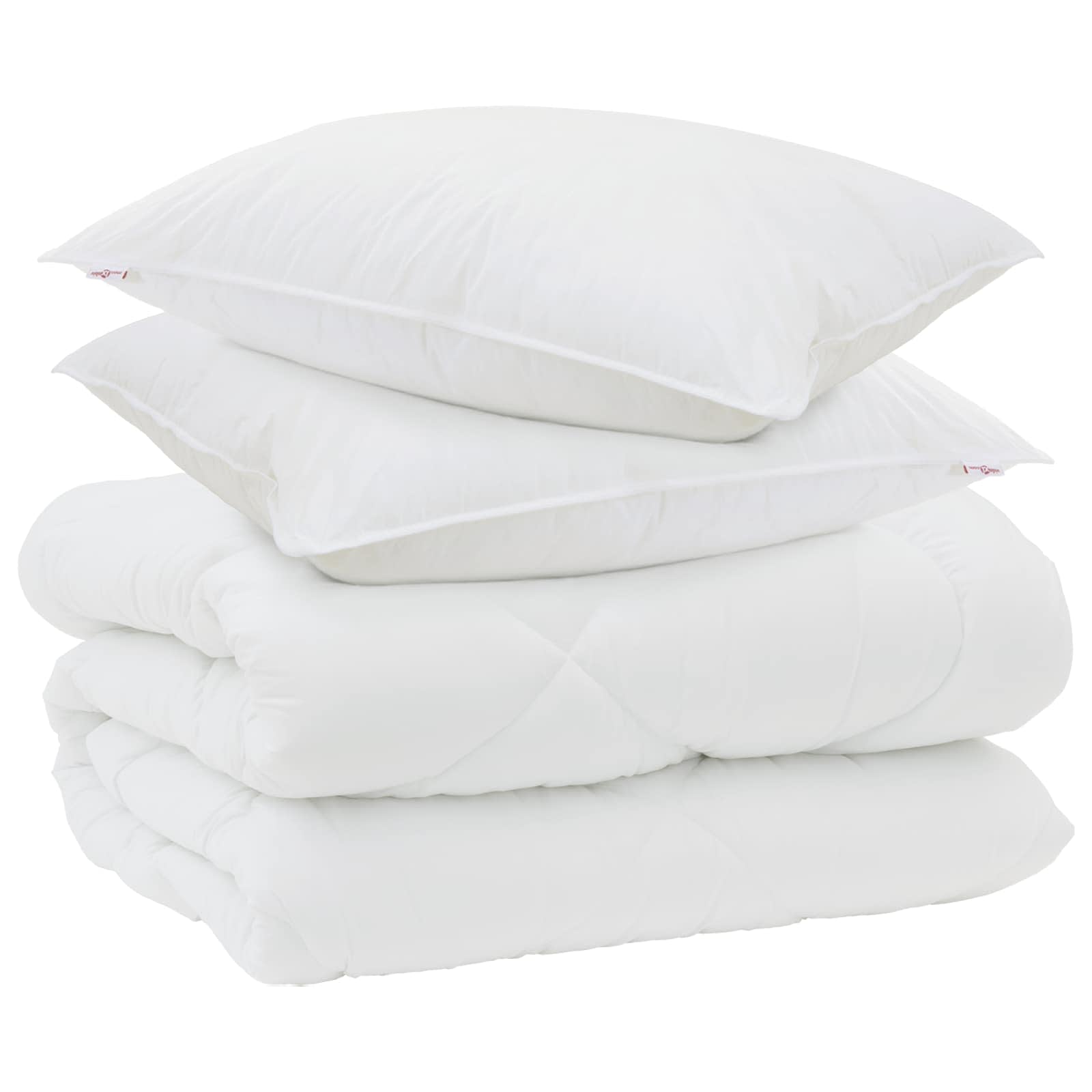 Žiemos antklodė su pagalve 3 pcs Balta Mikropluoštas